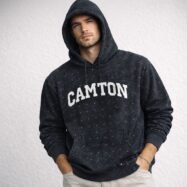 Camton Printed Casual Hoodie -Black 3