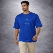 Camton on fire Back Printed Half Sleeve T-shirt - Blue5