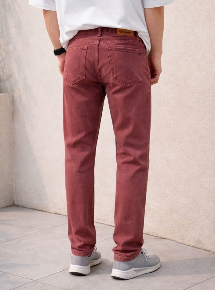 Casual Style Men Jean-Wine2