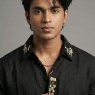 Collar & Placket Embroidery – Ethnic Linen Drop Shoulder Shirt-black3