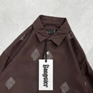 Hastag Bottom Printed Dropshoulder Shirt-brown2