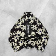 Human Down Printed AOP Droupshoulder Shirt balck4