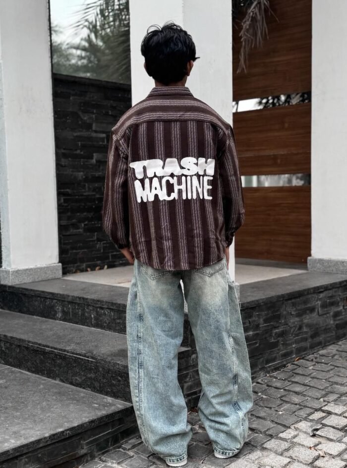 Industrial Vibe Drop-Shoulder Shirt-maroon2 Industrial Vibe Drop-Shoulder Shirt-maroon2