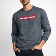 Kensville Captain America Back Printed Oversize T-shirt 1