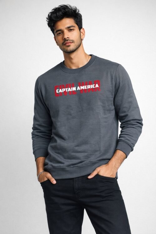 Captain America Civil War Back Printed Oversize T-shirt