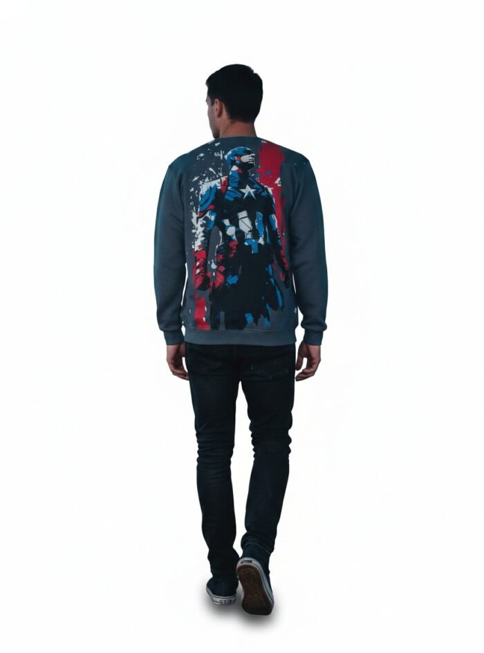 Kensville Captain America Back Printed Oversize T-shirt 3