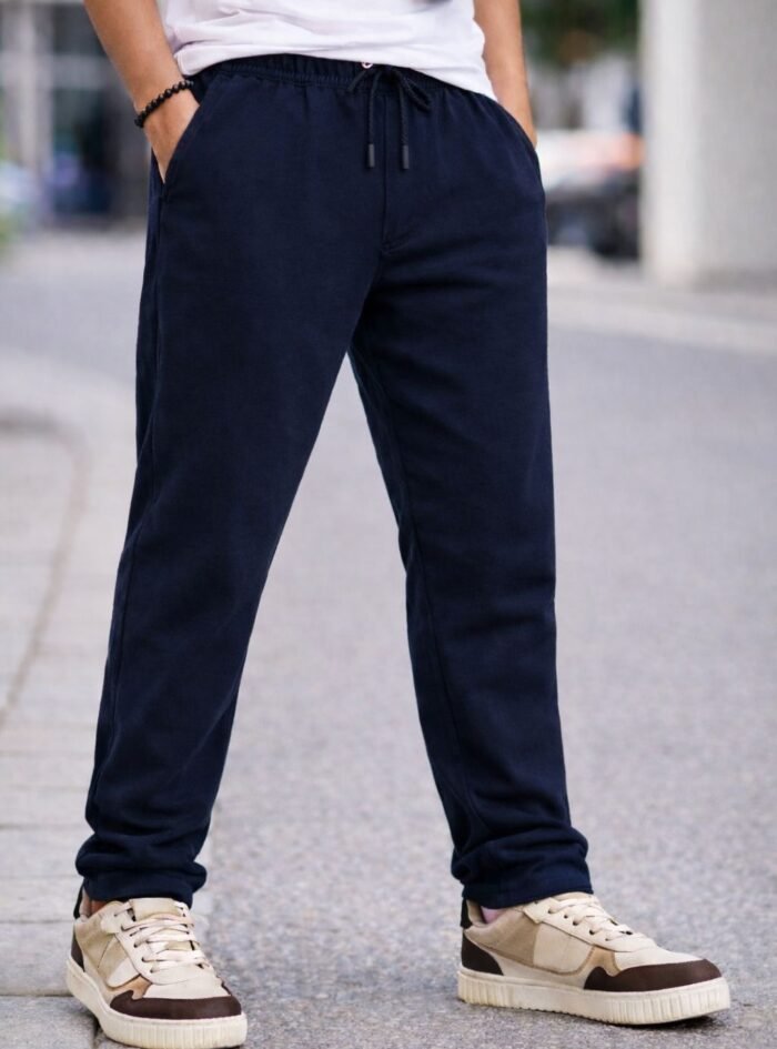 Men's Cotton-Linen Blend Relaxed Fit Jogger-Navy Blue2 Men's Cotton-Linen Blend Relaxed Fit Jogger-Navy Blue2