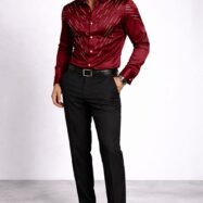 Stone Finish Mauve Shirt - Maroon-1