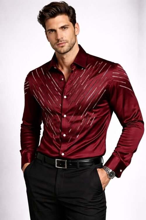 Stone Finish Mauve Shirt