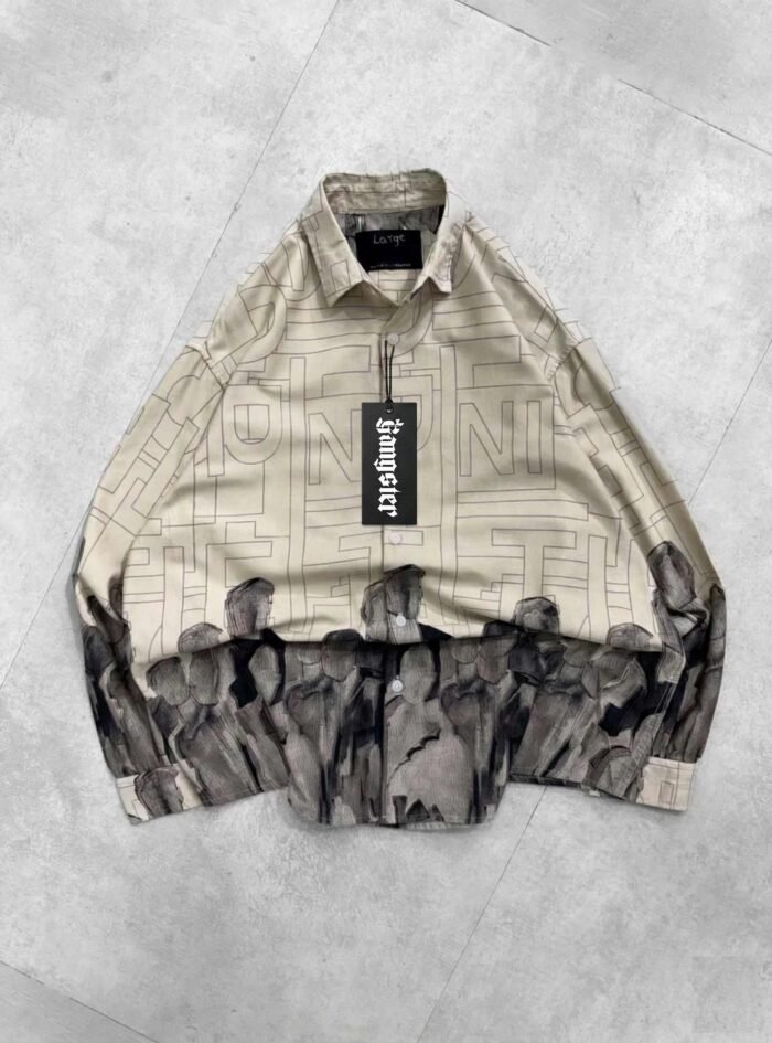 Urban Silhouette Statement Dropshoulder Shirt brown