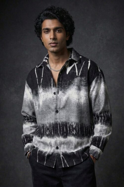 Graffiti Wash Drop-Shoulder Shirt