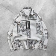 Botanical Frame Print Shirt-green1