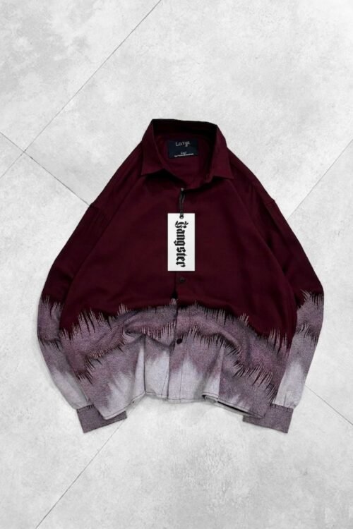 Bottom Zigzag Printed Dropshoulder Shirt