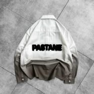 Pastane Oversized Shirt – White & Brown2