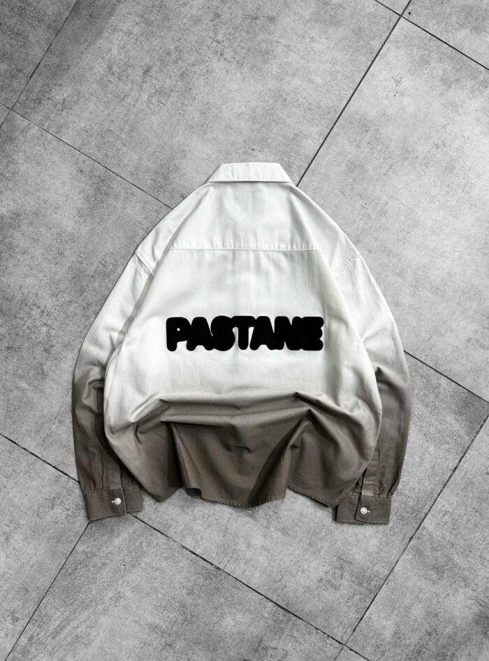 Pastane Oversized Shirt – White & Brown2 Pastane Oversized Shirt – White & Brown2