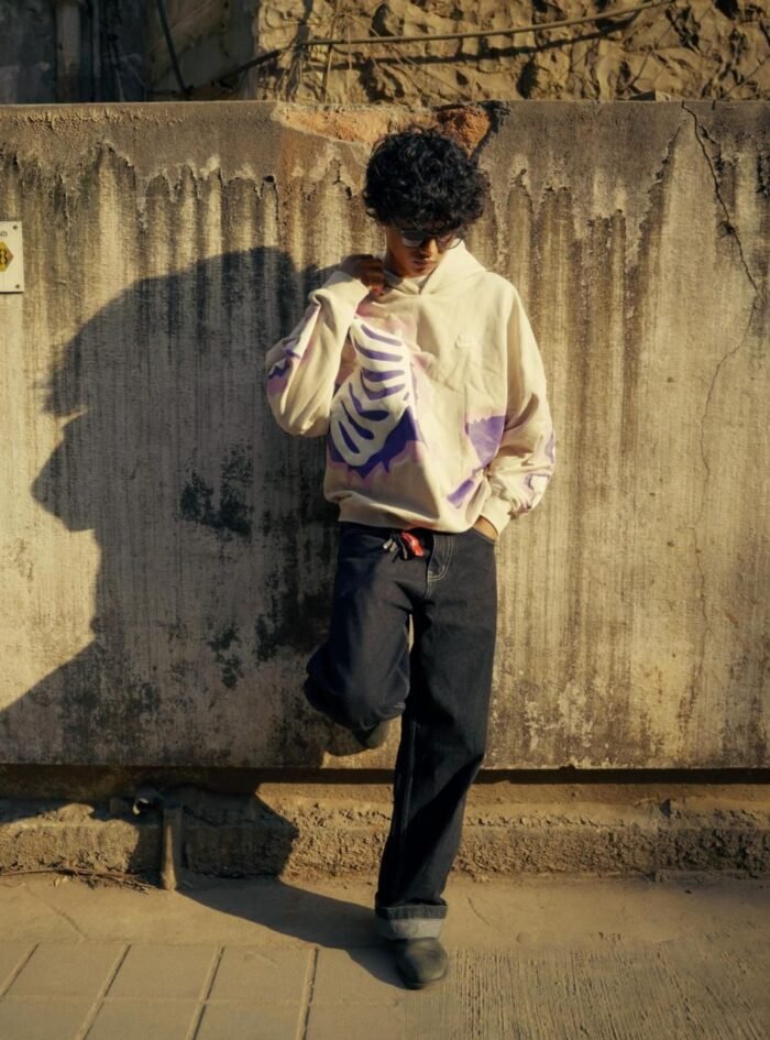 Phantom Bones Nick Oversized Hoodie -Cream1