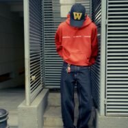 Stop Being An Idiot Back Printed Oversize Hoodie-Orange1