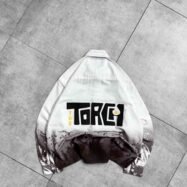 Torch back printed dip-dye shirt-brown3