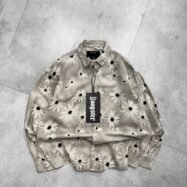 Washed Drop-Shoulder Shirt with All-Over Flower Print – Brown1