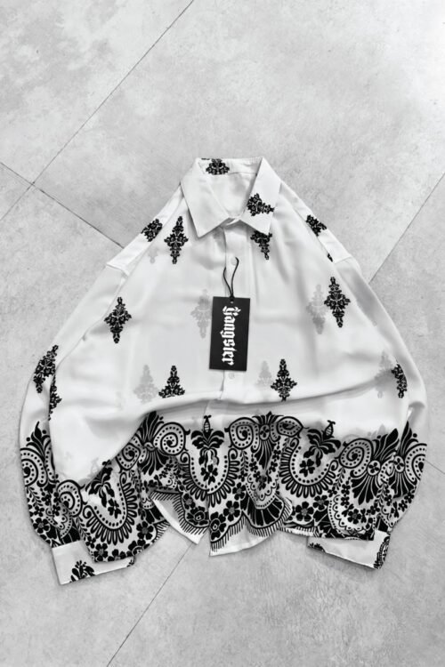 Allover Bandana Print Drop Shoulder Shirt