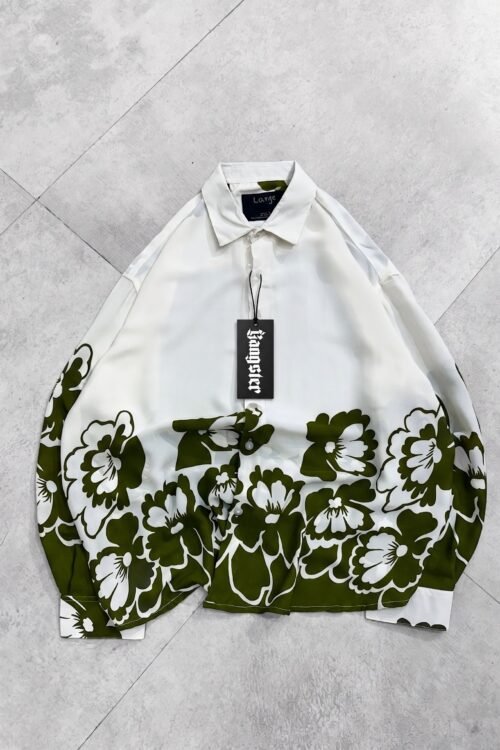 Bottom Floral Print Drop Shoulder Shirt