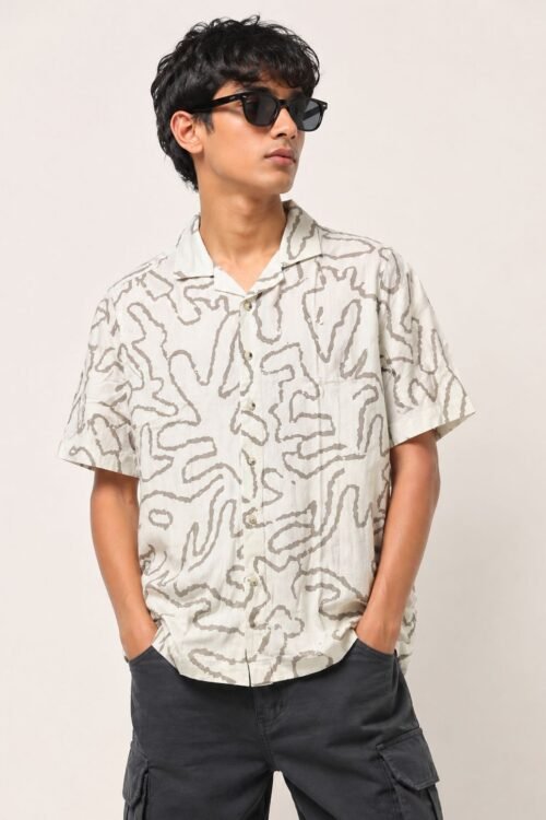 Earthwave Half Sleeve Printed Cotton Shirt