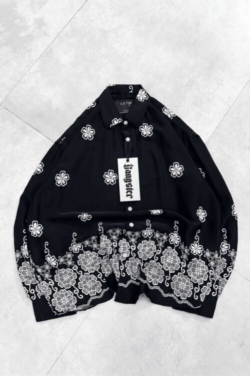 Floral Bandana Print Drop Shoulder Shirt