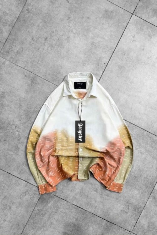 HURACAN Back Printed Oversized Button-Up Shirt