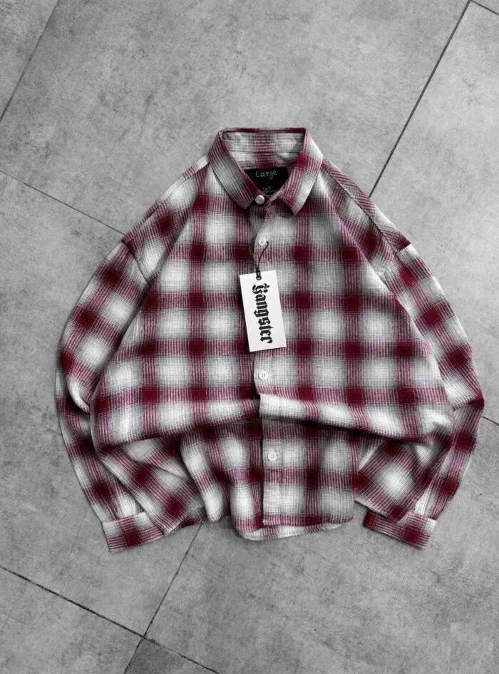 IF CULT Back Printed Relaxed Fit Shirt-Red1