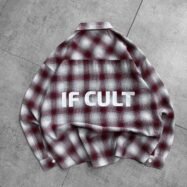 IF CULT Back Printed Relaxed Fit Shirt-Red2