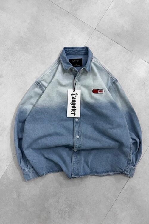 Oversize Gangster Denim Shirt
