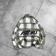 KITEIKU Back Printed Tie-dye Button-up Shirt-olive green2