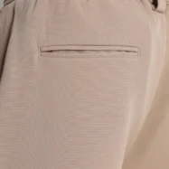 Korean Casual Trousers with Belt Detail Beige5