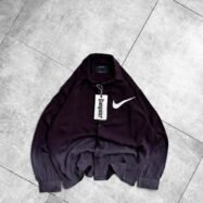 LOGO Back Printed Streetwear Button-up Shirt-purple1