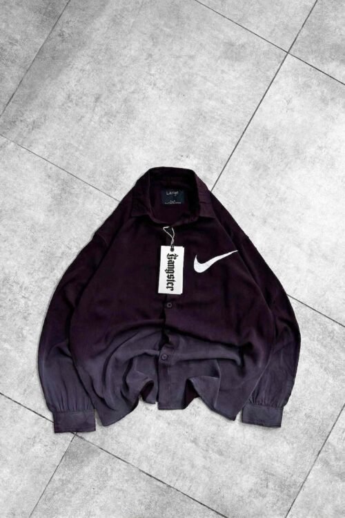 LOGO Back Printed Streetwear Button-up Shirt