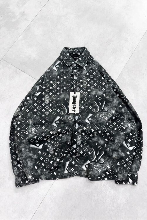 Louis Vuitton Washed Effect All-Over Print Drop-Shoulder Shirt