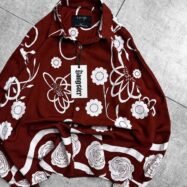 Midnight Rose Satin Touch Shirt-red2