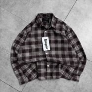 Mirage 2024 Graphic Plaid Shirt-brown white1