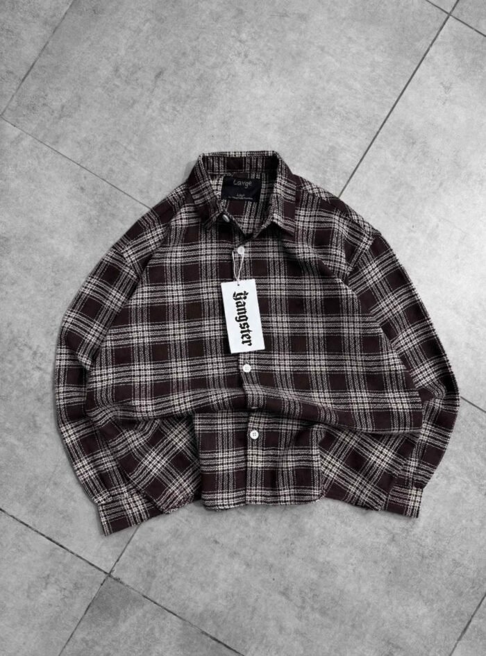 Mirage 2024 Graphic Plaid Shirt-brown white1