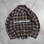 Mirage 2024 Graphic Plaid Shirt-brown white2