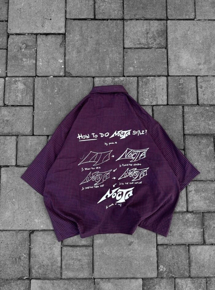 Nocta Logo Sketch Backprint Shirt-purple2