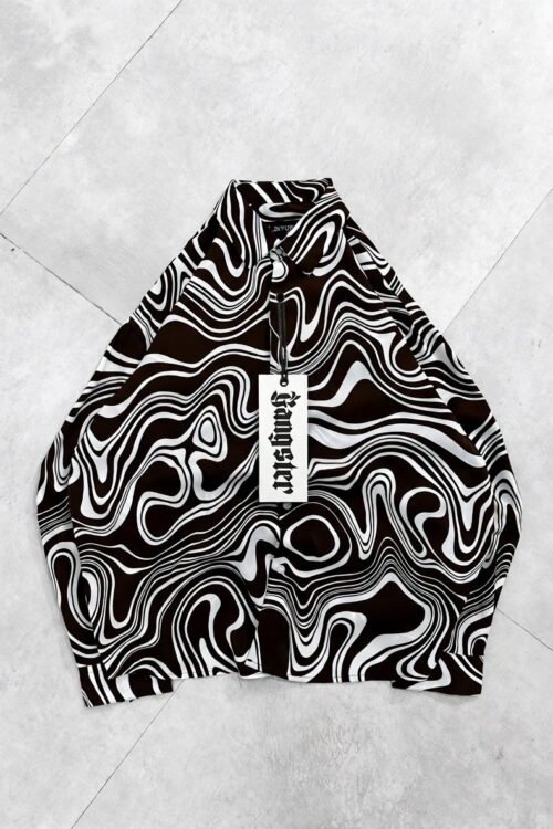 Optical Illusion Wave Printed Shirt