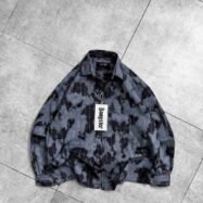 Tie-Dye Oversized Button-Up Shirt-grey1