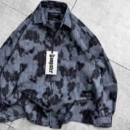 Tie-Dye Oversized Button-Up Shirt-grey2