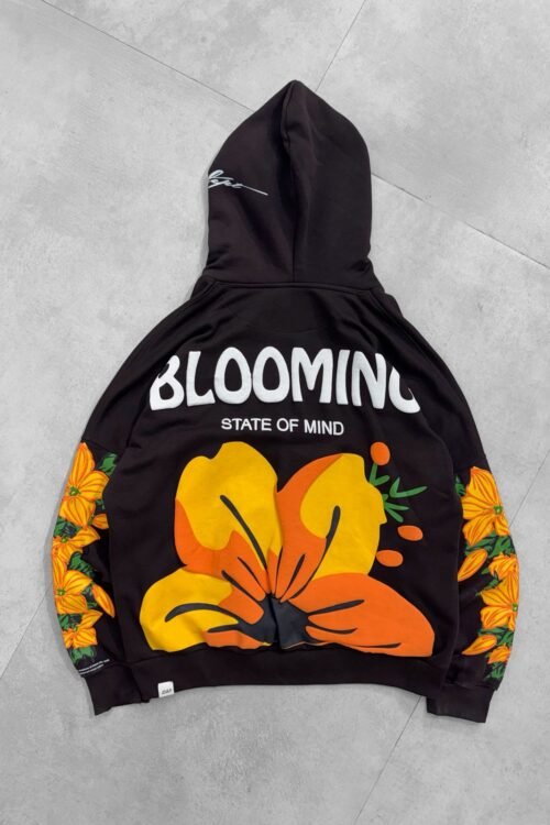 Floral Back Printed Oversize Hoodie