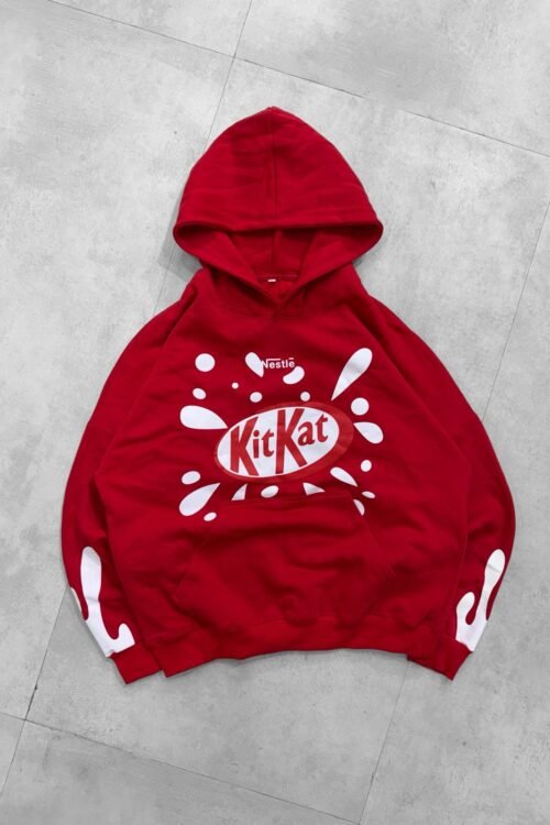 KitKat Splash Red Oversized Hoodie