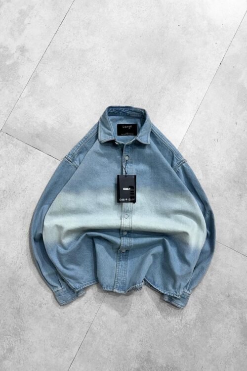 Oversize Acide wash Denim Shirt