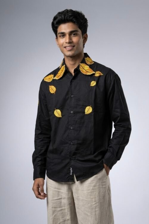 "The Falling Leaf" Oversize Embroidered Shirt