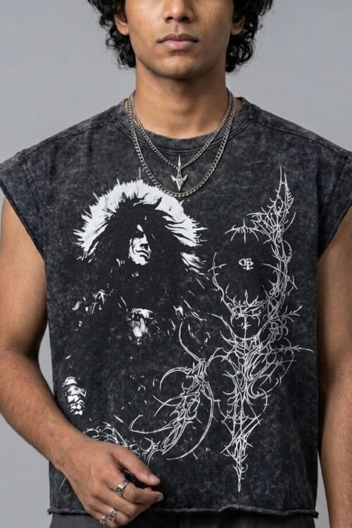 DARK SHAMAN Washed Muscle oversize Tee