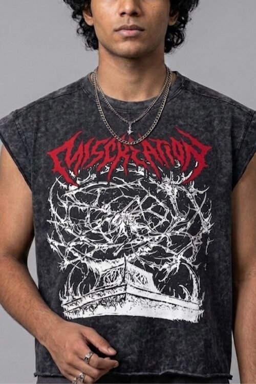 EVISCERATION — Acid Wash Muscle Oversize Tee